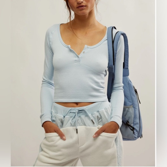 NWT Free People  FP Movement Bail Out Long Sleeve Layer Arctic Snow M/L - Picture 1 of 7